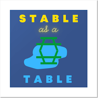 Stable as a table Posters and Art